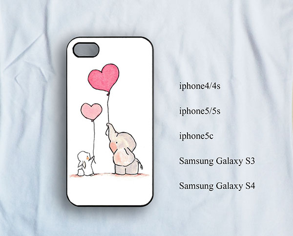 Iphone Case,elephant And Happy Bunny Phone Case,iphone 4s Case,iphone 5s Case,iphone 5c Case,iphone 6 Case,samsung Galaxy 3 Case,samsung Galaxy 4